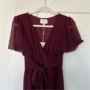 Burgundy bridesmaid dress